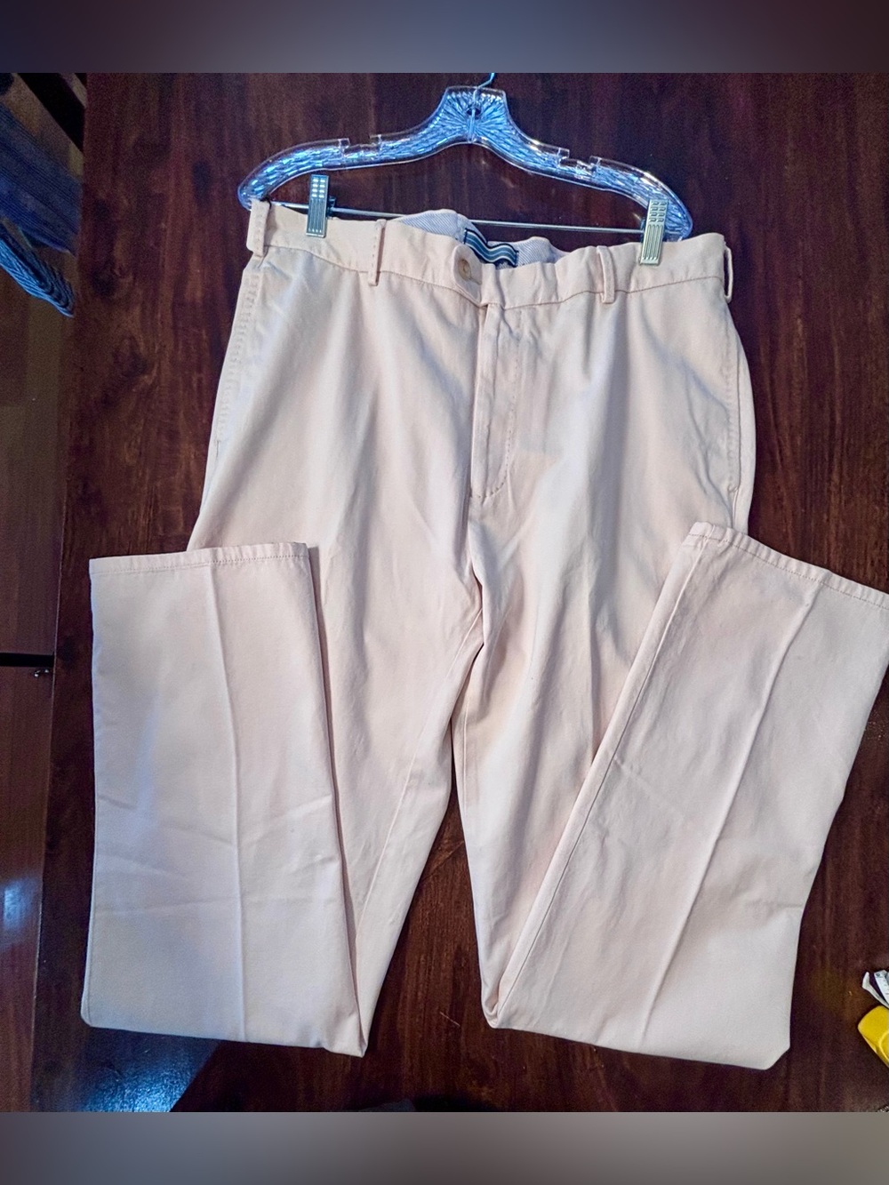 Peter Millar Raleigh Twill Pima Cotton Beige Flat Front Straight Pants 36